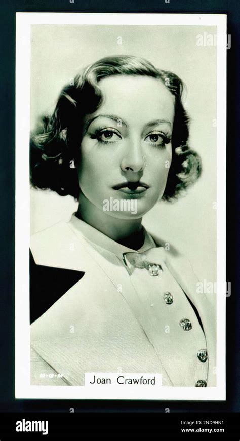 Portrait Of Joan Crawford 00010 Vintage Cigarette Card Stock Photo