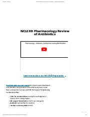 Nclex Pharmacology Review Of Antibiotics Simplenursing Philippines