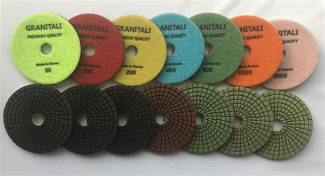 Kitchen Zip 4 Inch 7 Step Premium Wet Polishing Pad Grit 1500