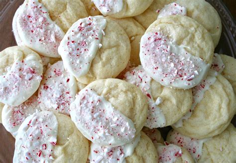 White Chocolate Dipped Peppermint Sugar Cookies