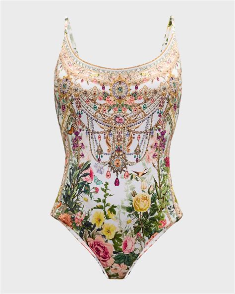 Camilla Renaissance Romance Scoop Neck One Piece Swimsuit Neiman Marcus