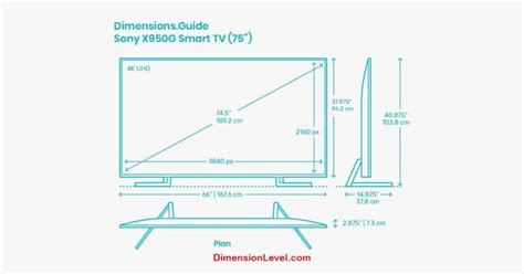 75 Inch TV Dimensions- Size, Width, Height (Easy Guide) - Dimension Level