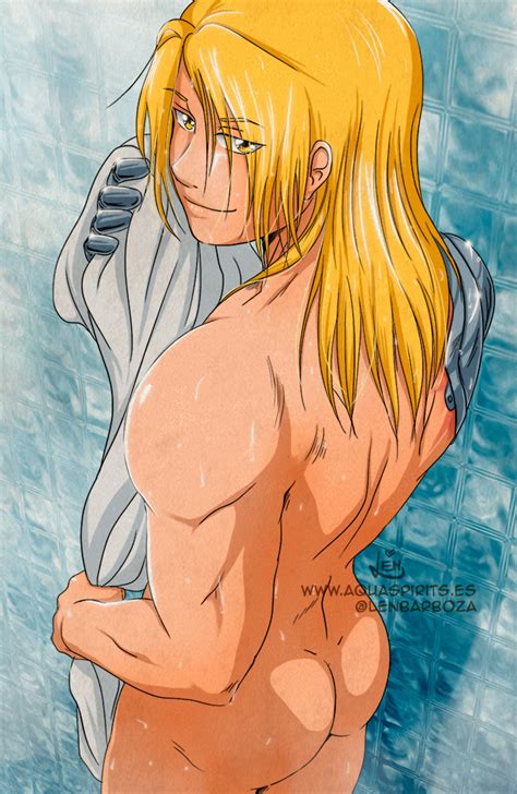 Rule 34 1boy Aquarina Back View Edward Elric Fullmetal Alchemist Male Male Only Nude Solo