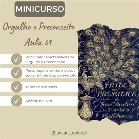 Aulas Do Minicurso Orgulho E Preconceito De Jane Austen Jane Austen