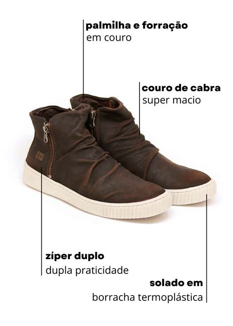 Bota Masculina em Couro Zíper Lateral Kanto RG A Sua Loja de