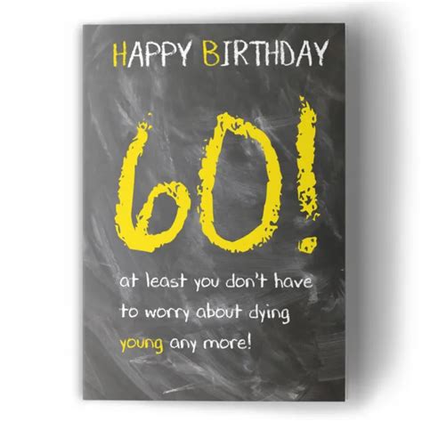 Funny 60th Birthday Card For Men Friend Husband Brother Uncle Rude