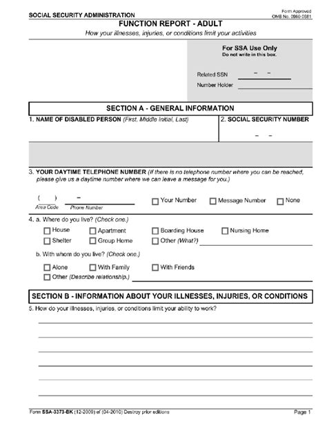 Free Fillable Form Ssa 3369 Bk Printable Forms Free Online