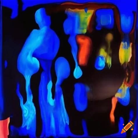 Abstract Artwork With Melting People On A Transparent Background On Craiyon