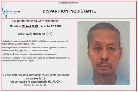 Disparition Inqui Tante D Un Homme G De Ans Dans Le Gers Appel