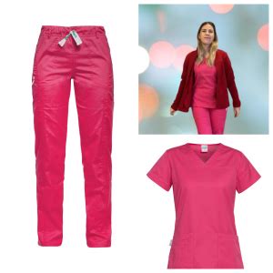 Set Costum Medical Si Jacheta Polar Grena Adriana Med Activ