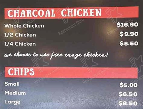 Menu At Chirpy Chix Restaurant Doncaster East