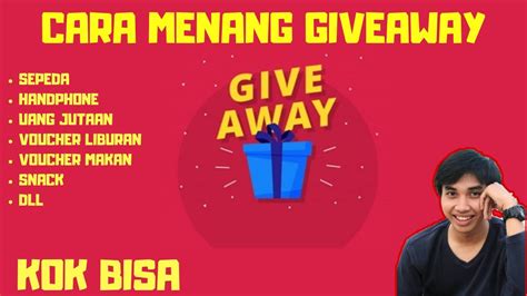 Cara Menang Giveaway Dan Mendapatkan HP Sepeda Uang Jutaan Dll YouTube