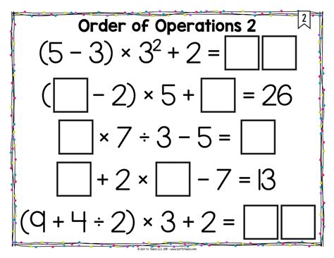 Math Tiles: Order of Operations (With Exponents) • Teacher Thrive