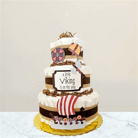 Viking Baby Shower Gift Little Viking Diaper Cake Medieval - Etsy