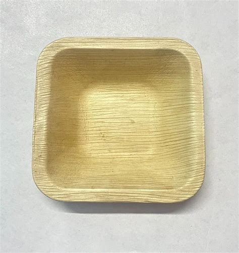 Plain 150ml 4inch Palm Leaf Deep Square Disposable Bowl At Rs 4 Piece