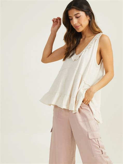 Stylish And Cheap Satisfaction And Trustworthy Lilla Ruffle Top