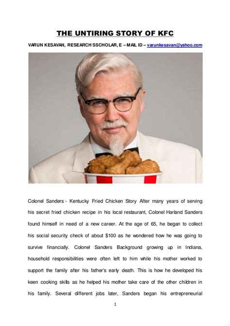 The Fascinating Story Of Kfcs Colonel Harland Sanders