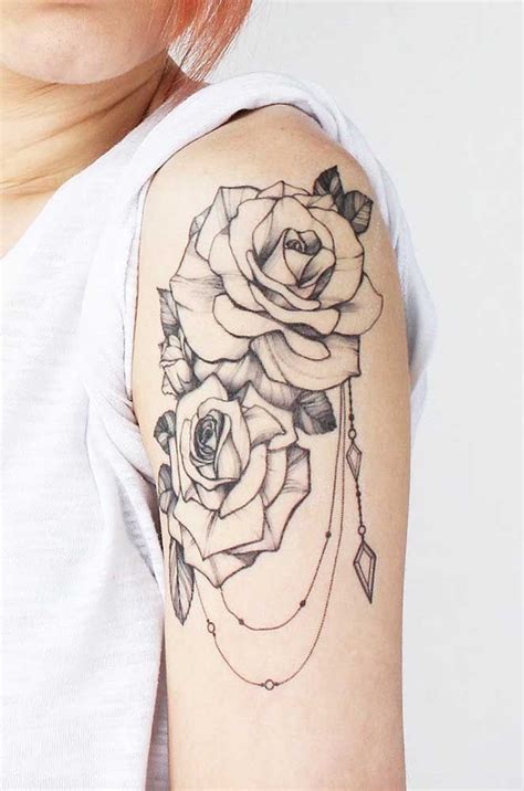 Tatuagem Rosas No Ombro Feminina - Deve Saber Tatuagem De Rosa No Ombro Feminina Ideias - tatuagemnocu