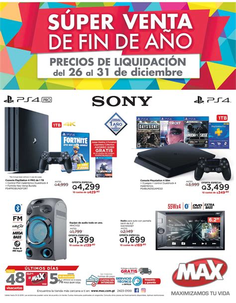 Súper Venta de Fin de Año en Tiendas MAX Guatemala 26 Diciembre