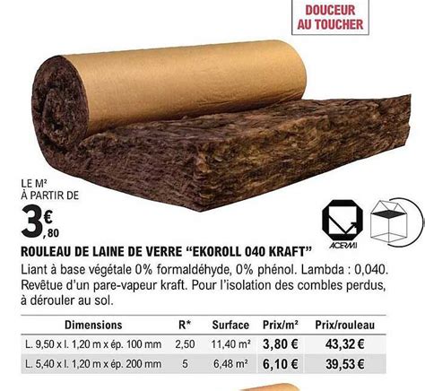 Promo Rouleau De Laien De Verre Ekoroll 040 Kraft Chez E Leclerc