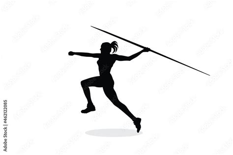 Javelin throwing Athlete. Javelin throw, athlete throwing, isolated ...