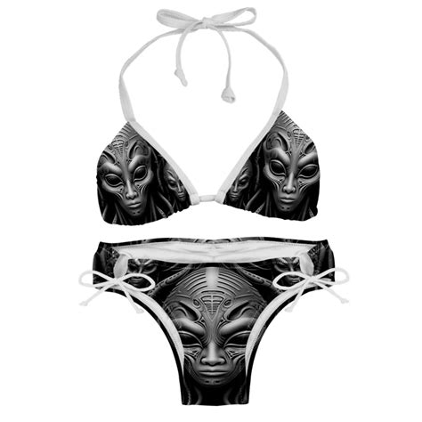 Alien Swimming Suit Bikini Set Bikinis Detachable Sponge Adjustable