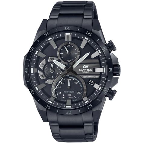 EQS 940DC 1AV Đồng Hồ Casio Edifice Dây Kim Loại Mạ Ion Đen Pin