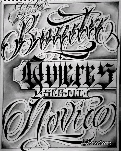 Chicano Graffiti Lettering Alphabet