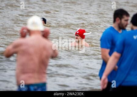 Haltern Am See Deutschland Januar Ein Verkleideter Schwimmer