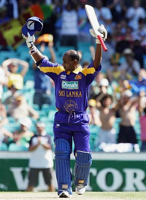 Sanath Jayasuriya celebrates his century | ESPNcricinfo.com