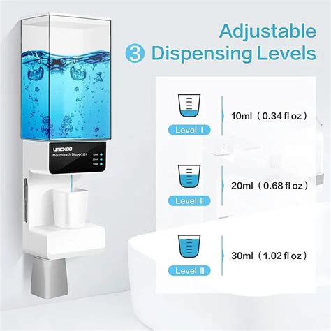 Ml Automatic Touchless Mouthwash Dispenser Wall Mounted Bathroom