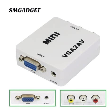 Jual Konverter Converter Vga To Av Rca Mini Vga Ke Rca Shopee Indonesia