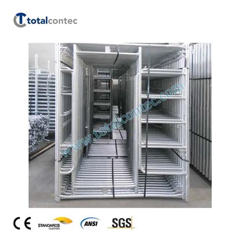 Galvanized 1219 1930mm Construction Walk Through Platform Scaffolding