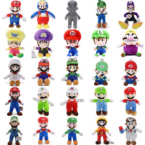 29 Styles Mario Plush Toys Luigi Waluigi Wario Luiji Stuffed Dolls Soft Toys Cartoon Game Toys