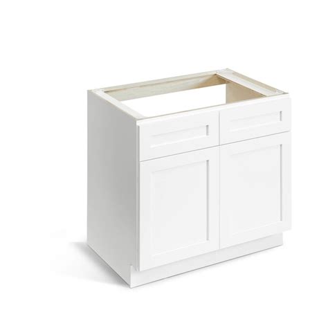 Valleywood Cabinetry 36 In W X 34 5 In H X 24 In D Pure White Birch Sink Base Stock Cabinet In