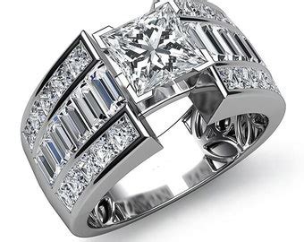 Princess Wedding Ring Set - Etsy