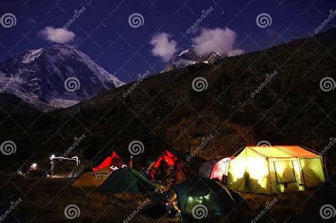 Mountain camping at night stock photo. Image of glow, dark - 2907430