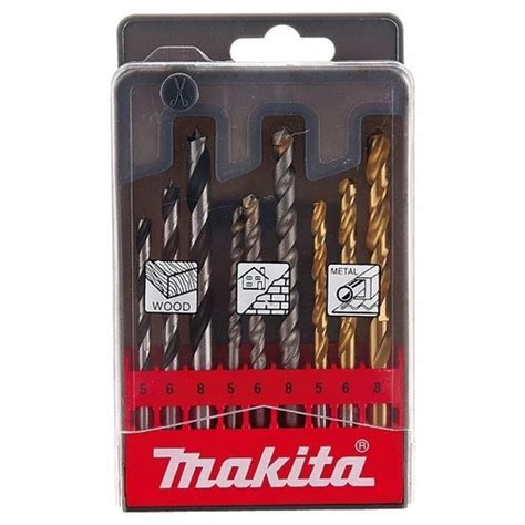 Jogo Kit De Brocas Madeira Ferro E Concreto D 08660 Makita Shopee Brasil