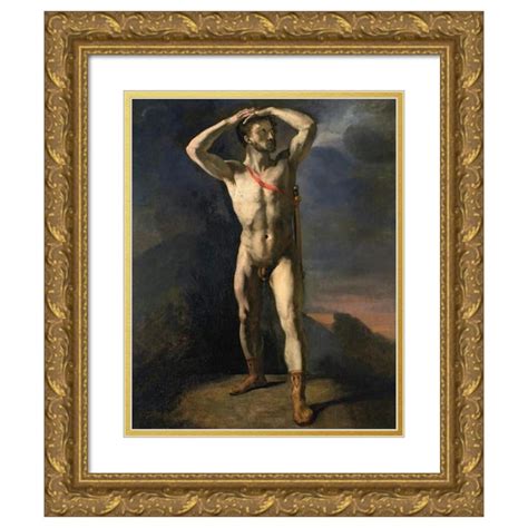 Théodore Géricault 15x18 Gold Ornate Wood Frame and Double Matted