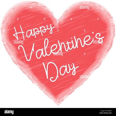 Happy Valentine S Day Greeting Card Template With Typography Text In