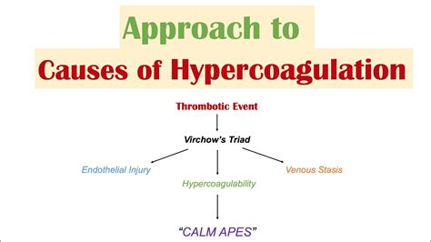 "Excessive Clotting" (HYPERCOAGULATION) | Virchow’s Triad | Causes of Venous and Arterial ...