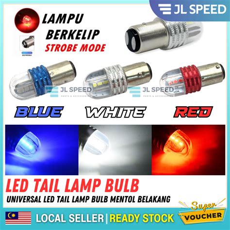 Universal Led Rear Tail Lamp Bulb Mentol Lampu Belakang Kelip Blinking