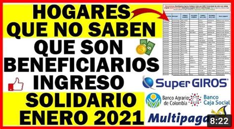 Ingreso Solidario En Enero 2021 Cómo Saber Si Soy Beneficiario Y Lo