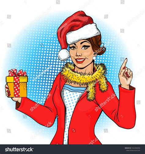 Girl T Sexy Woman Santa Hat Stock Vector Royalty Free 1562582059 Shutterstock