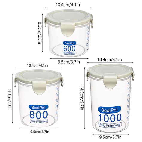 Veeogra Canning Jars 2022 New Food Storage Containers 3 Colors Combination 1000ml Kitchen