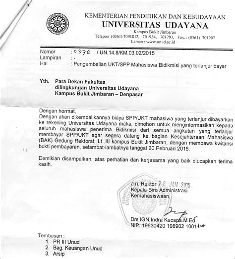 Contoh Surat Permohonan Beasiswa Prestasi Mahasiswa Surat Permohonan