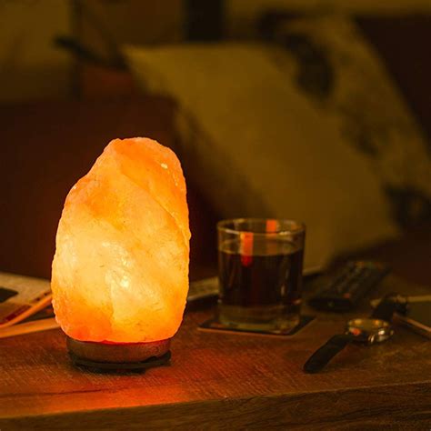 Handgefertigte Himalaya Salzlampe Mit Dimmbarem Licht