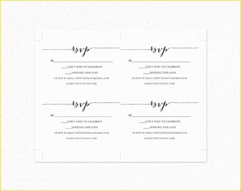 Free Rsvp Postcard Template Of Rsvp Card Printable Template Diy Wedding ...