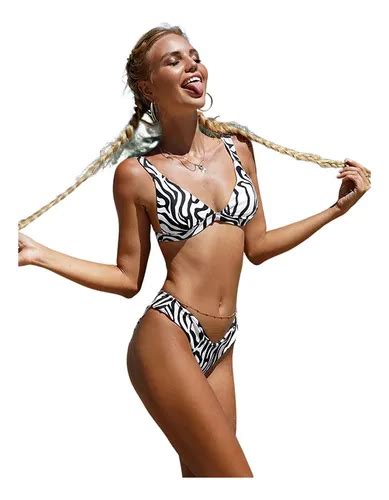 Traje De Ba O Sexy Bikini Cintura Alta Salidas De Playa Meses Sin Inter S