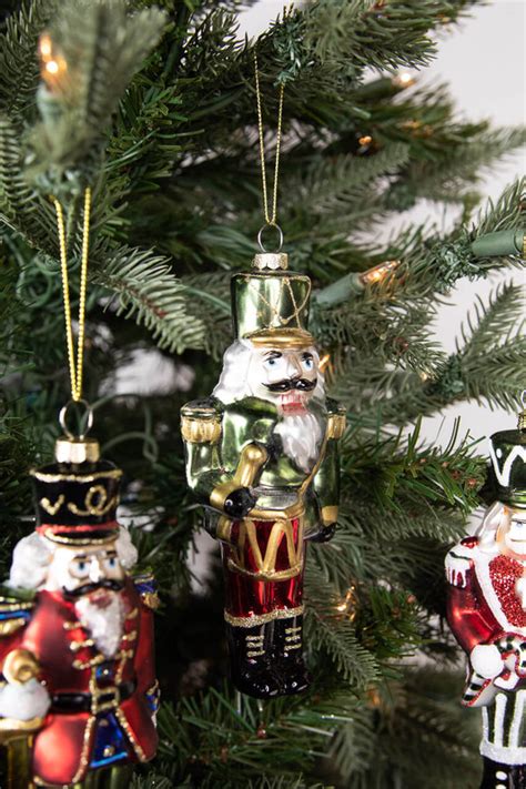 Find All Styles And Colours Available 6 5” Glass Nutcracker Ornament In The Christmas